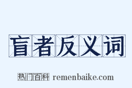 盲者反义词是什么意思的图片